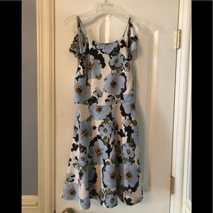 J.O.A. Los Angeles Floral Halter Dress with Open Back